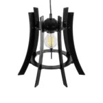 GLOBOSTAR® VIVIDUS 202-0029 Μοντέρνο Κρεμαστό Φωτιστικό Οροφής με Ντουί 1 x E27 AC 220-240V IP20 - Μαύρο - Μ30 x Π30 x Υ29cm - Image 7