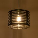 GLOBOSTAR® DOMINIC 202-0030 Μοντέρνο Κρεμαστό Φωτιστικό Οροφής με Ντουί 1 x E27 AC 220-240V IP20 - Μαύρο - Μ27 x Π27 x Υ29cm - Image 3