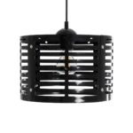 GLOBOSTAR® DOMINIC 202-0030 Μοντέρνο Κρεμαστό Φωτιστικό Οροφής με Ντουί 1 x E27 AC 220-240V IP20 - Μαύρο - Μ27 x Π27 x Υ29cm - Image 5