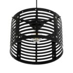 GLOBOSTAR® DOMINIC 202-0030 Μοντέρνο Κρεμαστό Φωτιστικό Οροφής με Ντουί 1 x E27 AC 220-240V IP20 - Μαύρο - Μ27 x Π27 x Υ29cm - Image 6