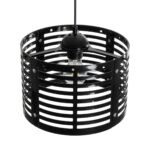 GLOBOSTAR® DOMINIC 202-0030 Μοντέρνο Κρεμαστό Φωτιστικό Οροφής με Ντουί 1 x E27 AC 220-240V IP20 - Μαύρο - Μ27 x Π27 x Υ29cm - Image 7