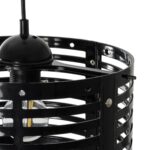 GLOBOSTAR® DOMINIC 202-0030 Μοντέρνο Κρεμαστό Φωτιστικό Οροφής με Ντουί 1 x E27 AC 220-240V IP20 - Μαύρο - Μ27 x Π27 x Υ29cm - Image 8