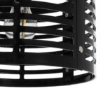 GLOBOSTAR® DOMINIC 202-0030 Μοντέρνο Κρεμαστό Φωτιστικό Οροφής με Ντουί 1 x E27 AC 220-240V IP20 - Μαύρο - Μ27 x Π27 x Υ29cm - Image 9