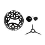 GLOBOSTAR® DOMINIC 202-0031 Μοντέρνο Κρεμαστό Φωτιστικό Οροφής με Ντουί 1 x E27 AC 220-240V IP20 - Μαύρο - Μ30 x Π30 x Υ24cm - Image 11