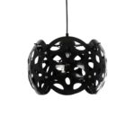 GLOBOSTAR® DOMINIC 202-0031 Μοντέρνο Κρεμαστό Φωτιστικό Οροφής με Ντουί 1 x E27 AC 220-240V IP20 - Μαύρο - Μ30 x Π30 x Υ24cm - Image 5