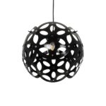 GLOBOSTAR® DOMINIC 202-0031 Μοντέρνο Κρεμαστό Φωτιστικό Οροφής με Ντουί 1 x E27 AC 220-240V IP20 - Μαύρο - Μ30 x Π30 x Υ24cm - Image 6