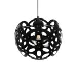 GLOBOSTAR® DOMINIC 202-0031 Μοντέρνο Κρεμαστό Φωτιστικό Οροφής με Ντουί 1 x E27 AC 220-240V IP20 - Μαύρο - Μ30 x Π30 x Υ24cm - Image 7