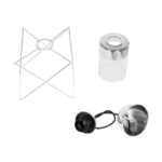 GLOBOSTAR® PLEX 202-0038 Μοντέρνο Κρεμαστό Φωτιστικό Οροφής με Ντουί 1 x E27 AC 220-240V IP20 - Ασημί & Διάφανο - Μ25 x Π25 x Υ23cm - Image 11