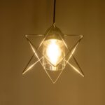 GLOBOSTAR® PLEX 202-0038 Μοντέρνο Κρεμαστό Φωτιστικό Οροφής με Ντουί 1 x E27 AC 220-240V IP20 - Ασημί & Διάφανο - Μ25 x Π25 x Υ23cm - Image 3