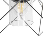 GLOBOSTAR® PLEX 202-0039 Μοντέρνο Κρεμαστό Φωτιστικό Οροφής με Ντουί 3 x E27 AC 220-240V IP20 - Ασημί & Διάφανο - Μ56 x Π17 x Υ24cm - Image 9