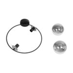 GLOBOSTAR® CITY 202-0040 Μοντέρνο Φωτιστικό Οροφής με Ντουί 2 x E27 AC 220-240V IP20 - Διάφανο & Μαύρο - Μ45 x Π15 x Υ55cm - Image 9