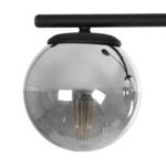 GLOBOSTAR® CITY 202-0043 Μοντέρνο Φωτιστικό Οροφής με Ντουί 3 x E27 AC 220-240V IP20 - Μαύρο & Μαύρο Φιμέ - Μ55 x Π15 x Υ43cm - Image 7