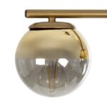 GLOBOSTAR® CITY 202-0045 Μοντέρνο Φωτιστικό Οροφής με Ντουί 3 x E27 AC 220-240V IP20 - Διάφανο & Χρυσό - Μ55 x Π15 x Υ43cm - Image 7