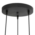 GLOBOSTAR® LUSE 202-0049 Μοντέρνο Κρεμαστό Φωτιστικό Οροφής με Ντουί 3 x E27 AC 220-240V IP20 - Μαύρο - Μ40 x Π40 x Υ65cm - Image 9