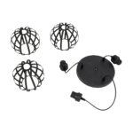 GLOBOSTAR® LUSE 202-0049 Μοντέρνο Κρεμαστό Φωτιστικό Οροφής με Ντουί 3 x E27 AC 220-240V IP20 - Μαύρο - Μ40 x Π40 x Υ65cm - Image 10