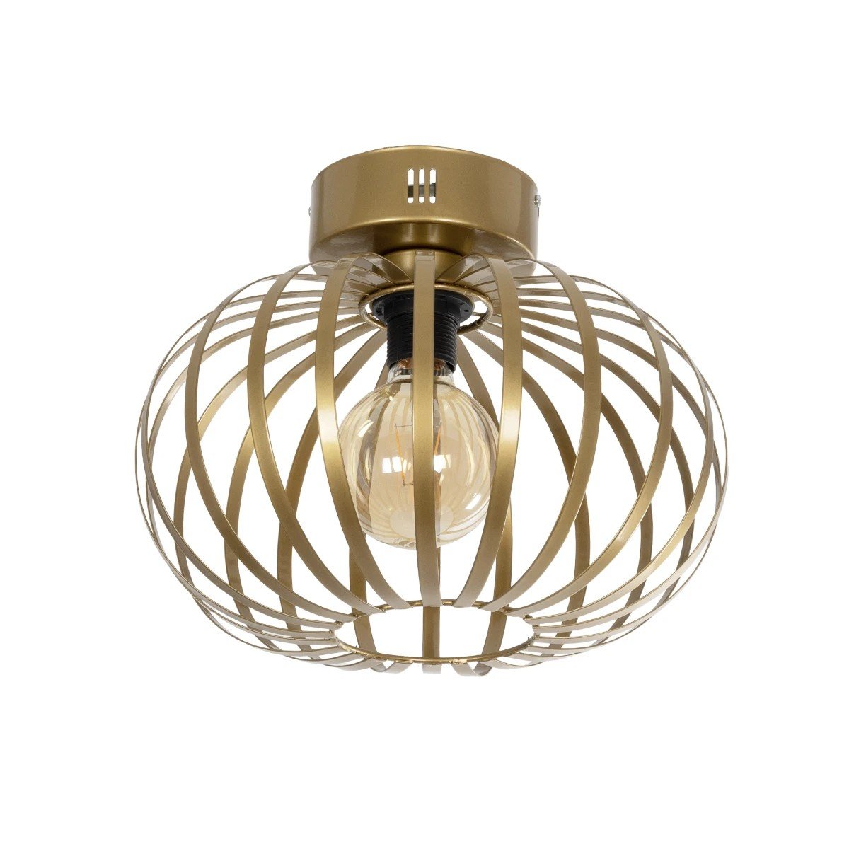 202_0050_0 GLOBOSTAR® STAR 202-0050 Μοντέρνο Φωτιστικό Οροφής με Ντουί 1 x E27 AC 220-240V IP20 - Χρυσό - Μ40 x Π40 x Υ27cm - Image 1