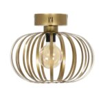 GLOBOSTAR® STAR 202-0050 Μοντέρνο Φωτιστικό Οροφής με Ντουί 1 x E27 AC 220-240V IP20 - Χρυσό - Μ40 x Π40 x Υ27cm - Image 4