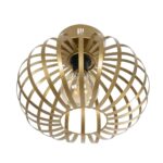 GLOBOSTAR® STAR 202-0050 Μοντέρνο Φωτιστικό Οροφής με Ντουί 1 x E27 AC 220-240V IP20 - Χρυσό - Μ40 x Π40 x Υ27cm - Image 5