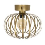 GLOBOSTAR® STAR 202-0050 Μοντέρνο Φωτιστικό Οροφής με Ντουί 1 x E27 AC 220-240V IP20 - Χρυσό - Μ40 x Π40 x Υ27cm - Image 6