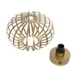 GLOBOSTAR® STAR 202-0050 Μοντέρνο Φωτιστικό Οροφής με Ντουί 1 x E27 AC 220-240V IP20 - Χρυσό - Μ40 x Π40 x Υ27cm - Image 10