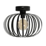 GLOBOSTAR® STAR 202-0051 Μοντέρνο Φωτιστικό Οροφής με Ντουί 1 x E27 AC 220-240V IP20 - Μαύρο - Μ40 x Π40 x Υ27cm - Image 4