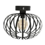 GLOBOSTAR® STAR 202-0051 Μοντέρνο Φωτιστικό Οροφής με Ντουί 1 x E27 AC 220-240V IP20 - Μαύρο - Μ40 x Π40 x Υ27cm - Image 6