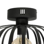 GLOBOSTAR® STAR 202-0051 Μοντέρνο Φωτιστικό Οροφής με Ντουί 1 x E27 AC 220-240V IP20 - Μαύρο - Μ40 x Π40 x Υ27cm - Image 7