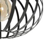 GLOBOSTAR® STAR 202-0051 Μοντέρνο Φωτιστικό Οροφής με Ντουί 1 x E27 AC 220-240V IP20 - Μαύρο - Μ40 x Π40 x Υ27cm - Image 9