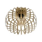 GLOBOSTAR® STAR 202-0053 Μοντέρνο Φωτιστικό Οροφής με Ντουί 1 x E27 AC 220-240V IP20 - Χρυσό - Μ40 x Π40 x Υ27cm - Image 5