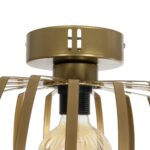 GLOBOSTAR® STAR 202-0053 Μοντέρνο Φωτιστικό Οροφής με Ντουί 1 x E27 AC 220-240V IP20 - Χρυσό - Μ40 x Π40 x Υ27cm - Image 7