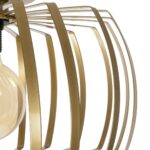 GLOBOSTAR® STAR 202-0053 Μοντέρνο Φωτιστικό Οροφής με Ντουί 1 x E27 AC 220-240V IP20 - Χρυσό - Μ40 x Π40 x Υ27cm - Image 8