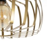 GLOBOSTAR® STAR 202-0053 Μοντέρνο Φωτιστικό Οροφής με Ντουί 1 x E27 AC 220-240V IP20 - Χρυσό - Μ40 x Π40 x Υ27cm - Image 9