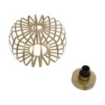 GLOBOSTAR® STAR 202-0053 Μοντέρνο Φωτιστικό Οροφής με Ντουί 1 x E27 AC 220-240V IP20 - Χρυσό - Μ40 x Π40 x Υ27cm - Image 10