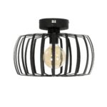 GLOBOSTAR® STAR 202-0054 Μοντέρνο Φωτιστικό Οροφής με Ντουί 1 x E27 AC 220-240V IP20 - Μαύρο - Μ40 x Π40 x Υ27cm - Image 4