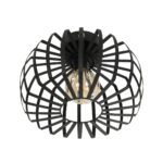 GLOBOSTAR® STAR 202-0054 Μοντέρνο Φωτιστικό Οροφής με Ντουί 1 x E27 AC 220-240V IP20 - Μαύρο - Μ40 x Π40 x Υ27cm - Image 5