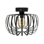 GLOBOSTAR® STAR 202-0054 Μοντέρνο Φωτιστικό Οροφής με Ντουί 1 x E27 AC 220-240V IP20 - Μαύρο - Μ40 x Π40 x Υ27cm - Image 6