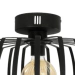 GLOBOSTAR® STAR 202-0054 Μοντέρνο Φωτιστικό Οροφής με Ντουί 1 x E27 AC 220-240V IP20 - Μαύρο - Μ40 x Π40 x Υ27cm - Image 7