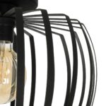 GLOBOSTAR® STAR 202-0054 Μοντέρνο Φωτιστικό Οροφής με Ντουί 1 x E27 AC 220-240V IP20 - Μαύρο - Μ40 x Π40 x Υ27cm - Image 8