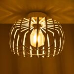 GLOBOSTAR® STAR 202-0055 Μοντέρνο Φωτιστικό Οροφής με Ντουί 1 x E27 AC 220-240V IP20 - Λευκό - Μ40 x Π40 x Υ27cm - Image 3