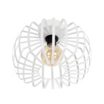 GLOBOSTAR® STAR 202-0055 Μοντέρνο Φωτιστικό Οροφής με Ντουί 1 x E27 AC 220-240V IP20 - Λευκό - Μ40 x Π40 x Υ27cm - Image 5