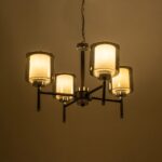 GLOBOSTAR® SHORD 202-0056 Μοντέρνο Κρεμαστό Φωτιστικό Οροφής με Ντουί 4 x E27 AC 220-240V IP20 - Μαύρο & Μαύρο Φιμέ - Μ57 x Π57 x Υ37cm - Image 3