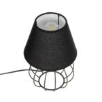 GLOBOSTAR® SHAPE 202-0057 Μοντέρνο Επιτραπέζιο Φωτιστικό Πορτατίφ με Ντουί 1 x E27 AC 220-240V IP20 - Μαύρο - Μ19 x Π19 x Υ28cm - Image 6