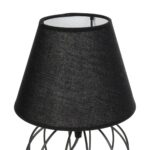 GLOBOSTAR® SHAPE 202-0057 Μοντέρνο Επιτραπέζιο Φωτιστικό Πορτατίφ με Ντουί 1 x E27 AC 220-240V IP20 - Μαύρο - Μ19 x Π19 x Υ28cm - Image 7