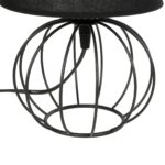 GLOBOSTAR® SHAPE 202-0057 Μοντέρνο Επιτραπέζιο Φωτιστικό Πορτατίφ με Ντουί 1 x E27 AC 220-240V IP20 - Μαύρο - Μ19 x Π19 x Υ28cm - Image 8