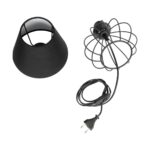 GLOBOSTAR® SHAPE 202-0057 Μοντέρνο Επιτραπέζιο Φωτιστικό Πορτατίφ με Ντουί 1 x E27 AC 220-240V IP20 - Μαύρο - Μ19 x Π19 x Υ28cm - Image 10