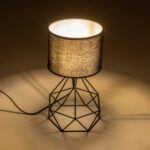 GLOBOSTAR® SHAPE 202-0059 Μοντέρνο Επιτραπέζιο Φωτιστικό Πορτατίφ με Ντουί 1 x E27 AC 220-240V IP20 - Μαύρο - Μ17 x Π17 x Υ30cm - Image 3