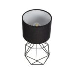 GLOBOSTAR® SHAPE 202-0059 Μοντέρνο Επιτραπέζιο Φωτιστικό Πορτατίφ με Ντουί 1 x E27 AC 220-240V IP20 - Μαύρο - Μ17 x Π17 x Υ30cm - Image 6