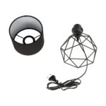 GLOBOSTAR® SHAPE 202-0059 Μοντέρνο Επιτραπέζιο Φωτιστικό Πορτατίφ με Ντουί 1 x E27 AC 220-240V IP20 - Μαύρο - Μ17 x Π17 x Υ30cm - Image 10