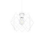 GLOBOSTAR® VORTEX 203-0001 Μοντέρνο Κρεμαστό Φωτιστικό Οροφής με Ντουί 1 x E27 AC 220-240V IP20 - Λευκό - Μ23.5 x Π23.5 x Υ20cm