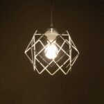 GLOBOSTAR® VORTEX 203-0001 Μοντέρνο Κρεμαστό Φωτιστικό Οροφής με Ντουί 1 x E27 AC 220-240V IP20 - Λευκό - Μ23.5 x Π23.5 x Υ20cm - Image 3